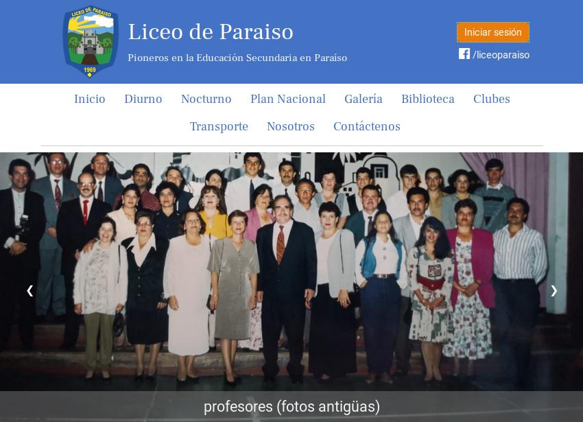 site do Liceo do Paraiso
