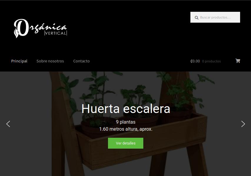 site do Orgánica Vertical